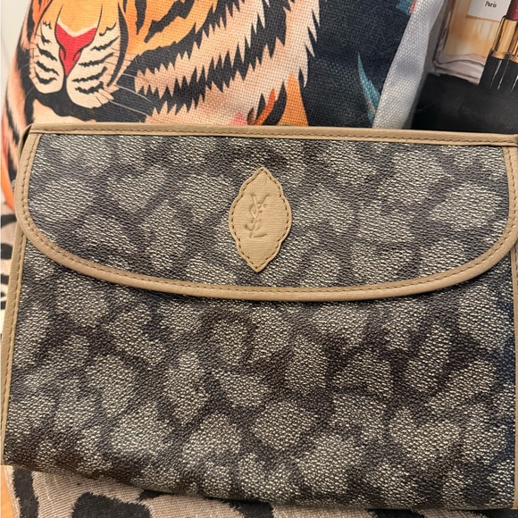 YSL Minaudiere Patterned Clutch Document Holder NWOT - Picture 3 of 13